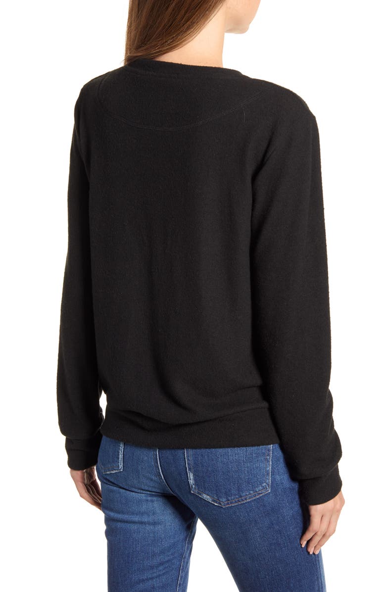 Loveappella Cozy Crewneck Long Sleeve Top, Alternate, color,