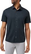 TravisMathew A Class Short Sleeve Knit Cotton Blend Button-Up Shirt