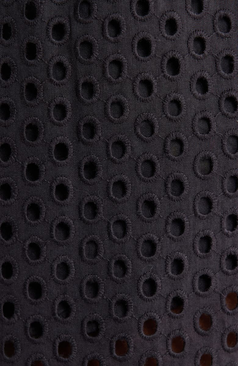 Solid & Striped The Delaney Open Knit Cotton Cover-Up Pants, Alternate, color, Noir