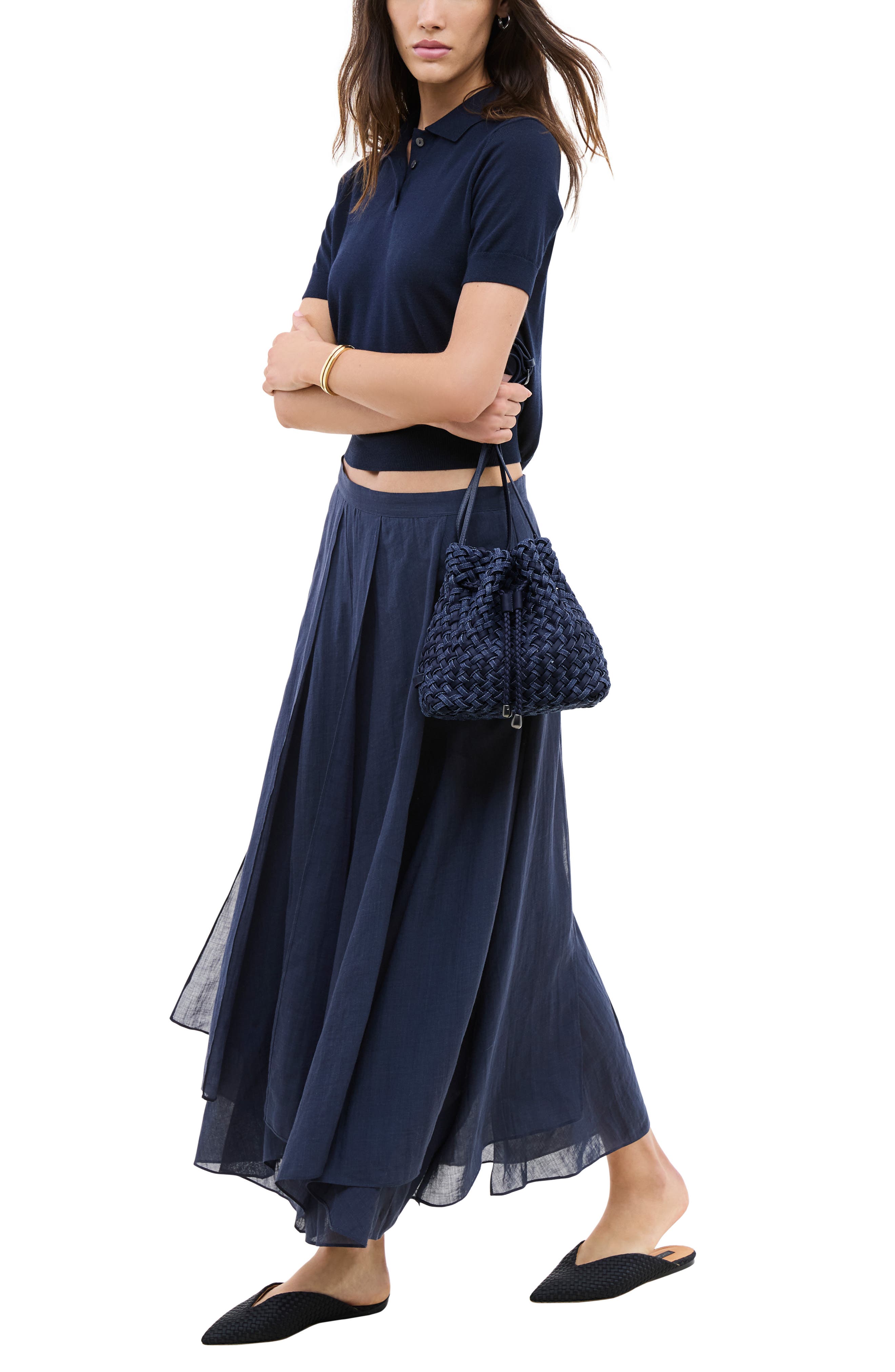 NAGHEDI Medium Gramercy Bucket Bag, Alternate, color, Indigo