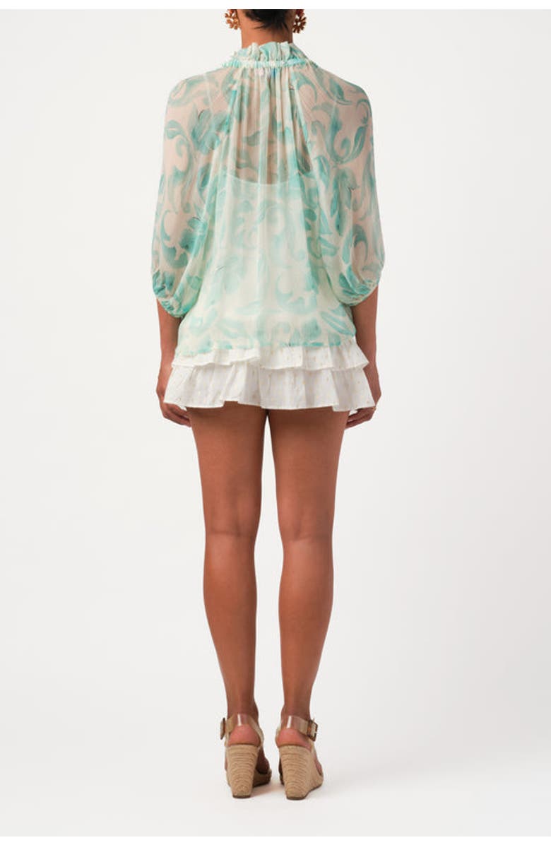 Calypso St. Barth Harper Top, Alternate, color, Bright Floral Turquoise