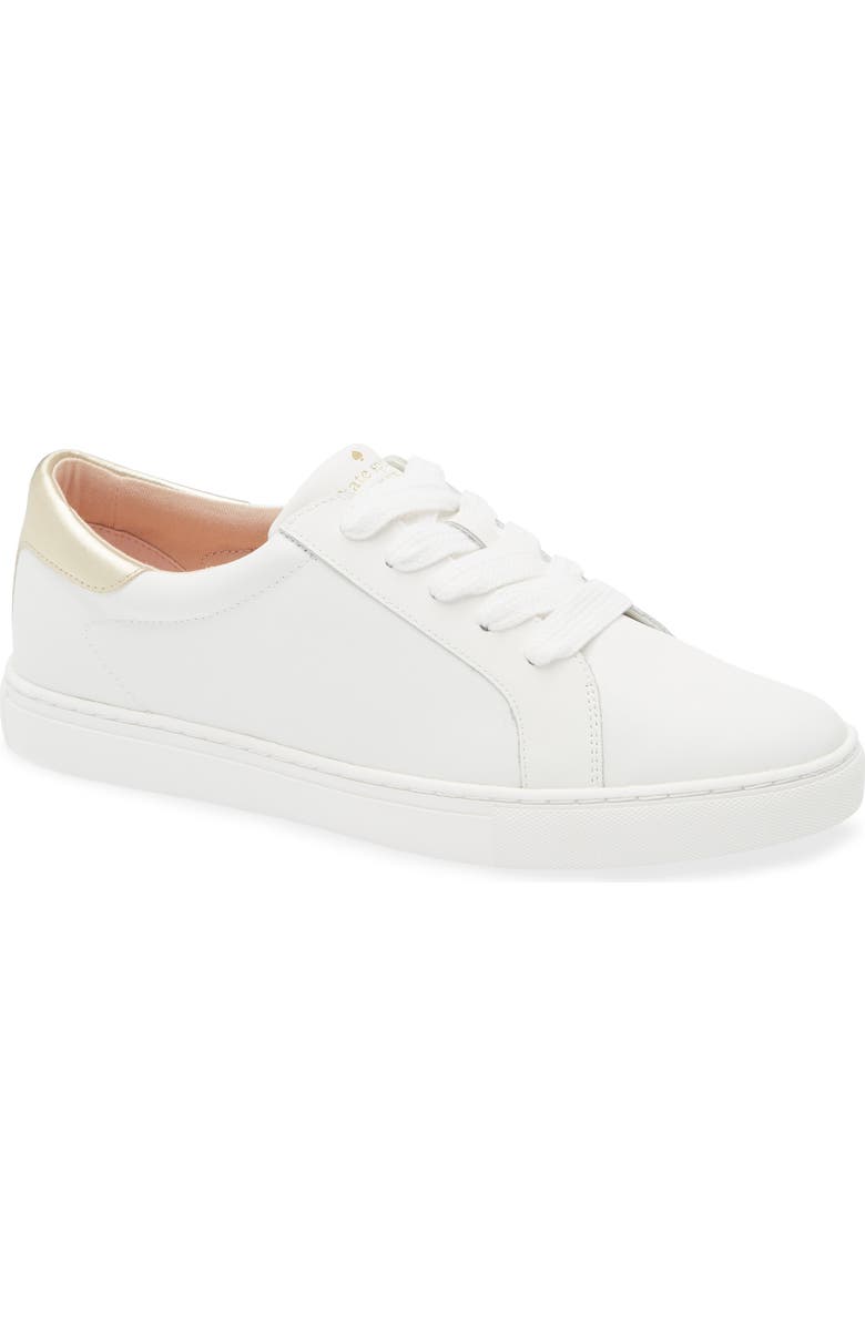 Kate Spade New York adora sneaker, Main, color, Optic White/ Pale Gold
