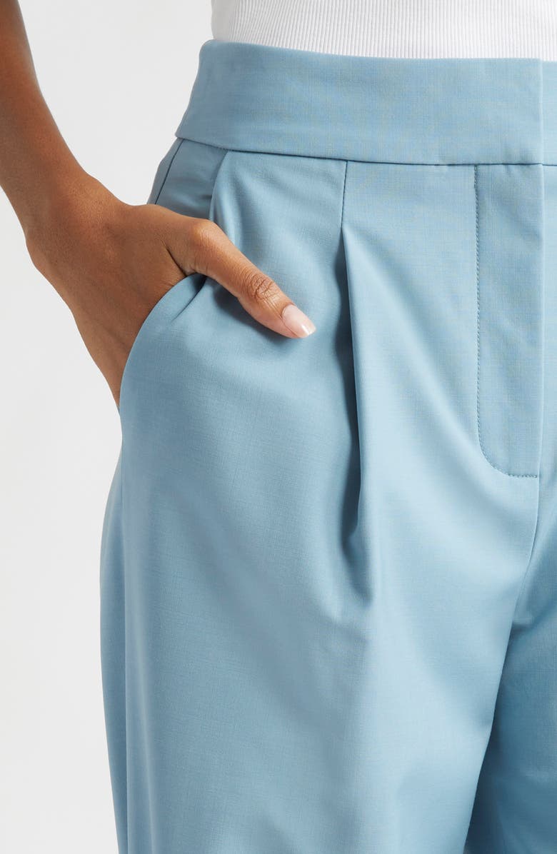 Veronica Beard Robinne Stretch Virgin Wool Blend Pants, Alternate, color, Sea Glass