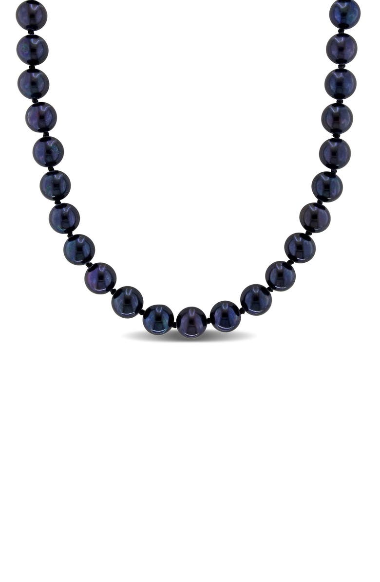 DELMAR Cultured Black Pearl Necklace, 7–7.5mm, Main, color, 