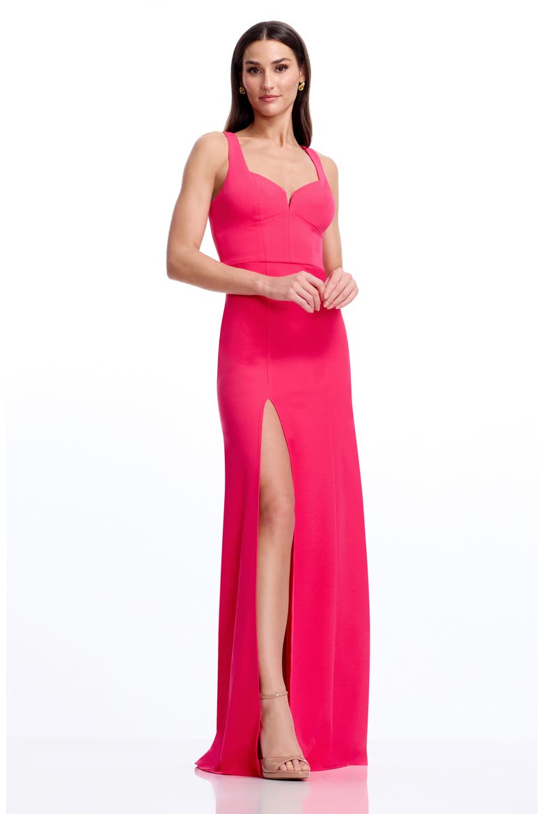 Nettie Side Slit Gown, Alternate, color, BEGONIA
