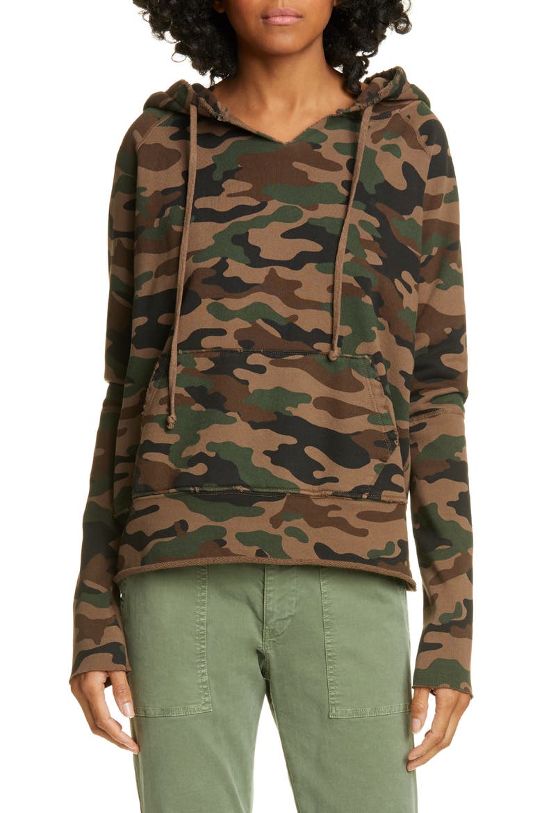 Janie Leopard Print Hoodie, Main, color, BROWN CAMOUFLAGE