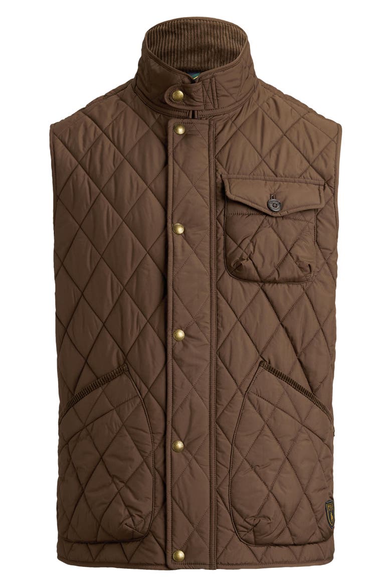 Beaton Quilted Vest, Alternate, color, BROWN