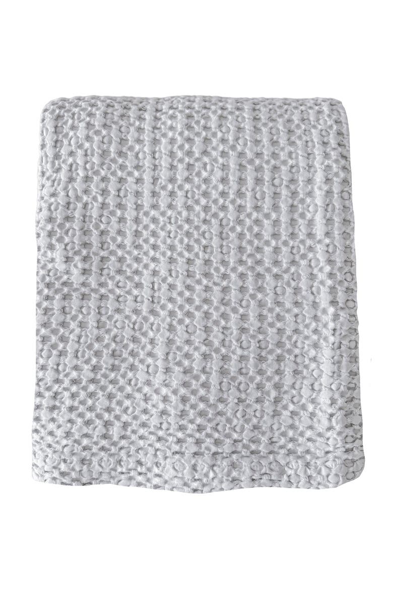 Anaya Stonewashed Cotton Waffle Bed Blanket, Main, color,