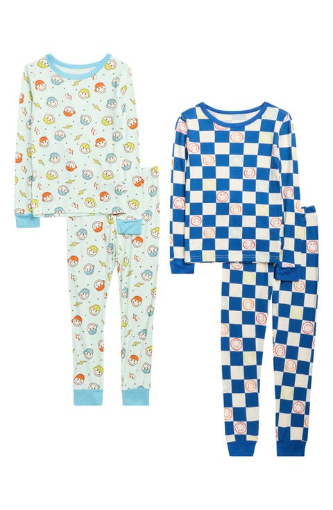 Kids' Assorted 2-Pack Print Fitted Two-Piece Pajamas (Little Kid & Big Kid)