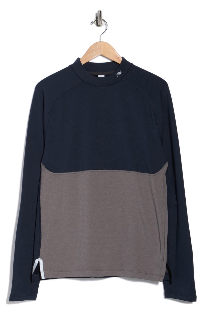 Rhone Extra Mile Fleece Pullover, Alternate, color, True Navy/ Smoke