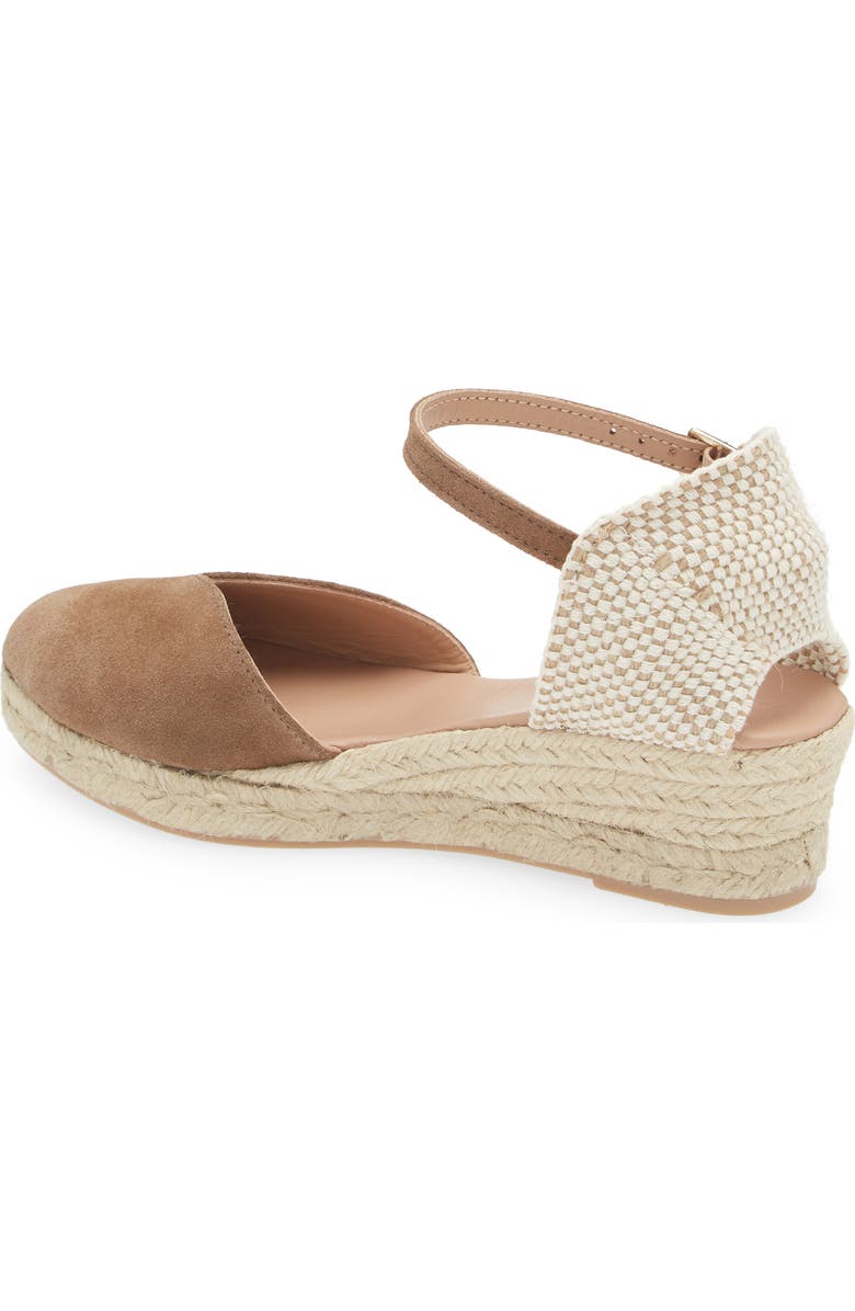 Cordani Elliana Ankle Strap Platform Wedge Espadrille, Alternate, color, Fango Suede