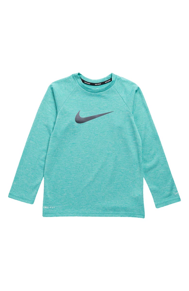Nike Dry Long Sleeve Rashguard, Main, color, Washed Teal