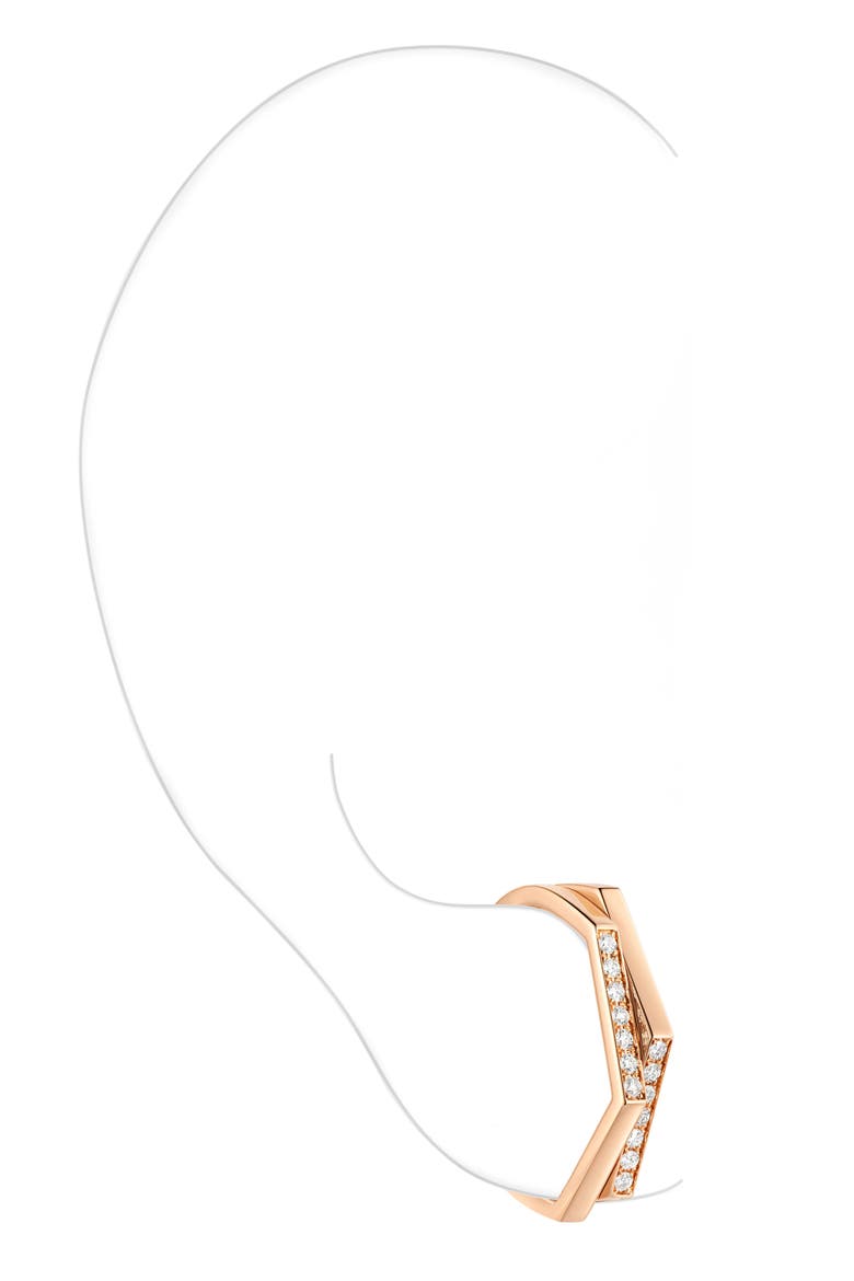 Antifer Diamond Ear Cuff, Alternate, color, PINK GOLD PAVED WITH DIAMONDS