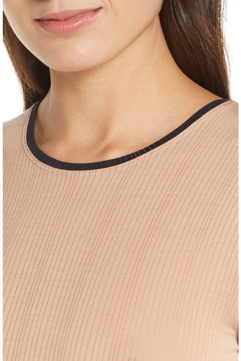 Whipped Long Sleeve Tee, Alternate, color, BUFF/BLACK