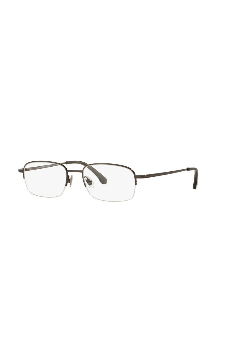Brooks Brothers 56mm Rectangle optical glasses, Main, color, Grey