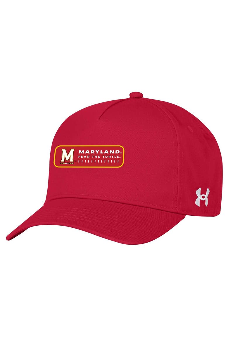 Under Armour Men's Under Armour Red Maryland Terrapins 2023 Sideline Adjustable Hat, Main, color, Red