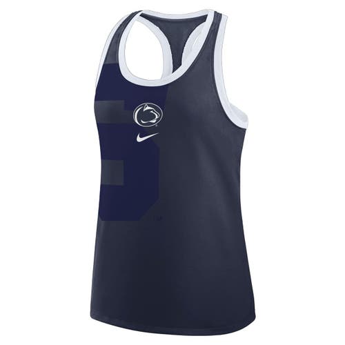 Nike Navy Penn State Nittany Lions Primetime Racerback Tri-blend Tank Top