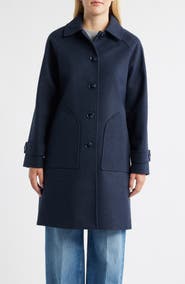 Sam Edelman Plaid Slim Balmacaan Coat