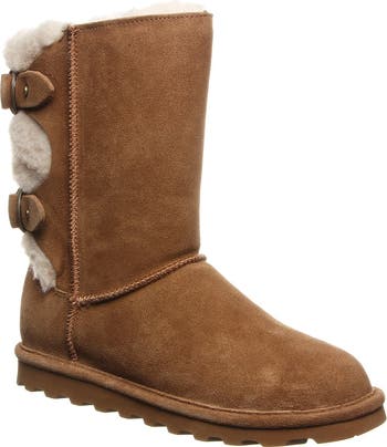 BEARPAW Eloise Faux Fur Lined Suede Ankle Boot Wide Width Nordstromrack