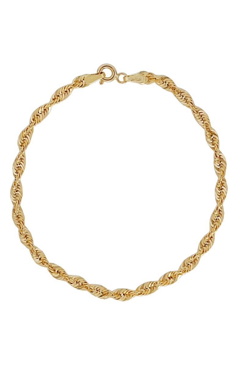 Bony Levy 14K Gold Rope Chain Bracelet, Main, color, 14K Yellow Gold