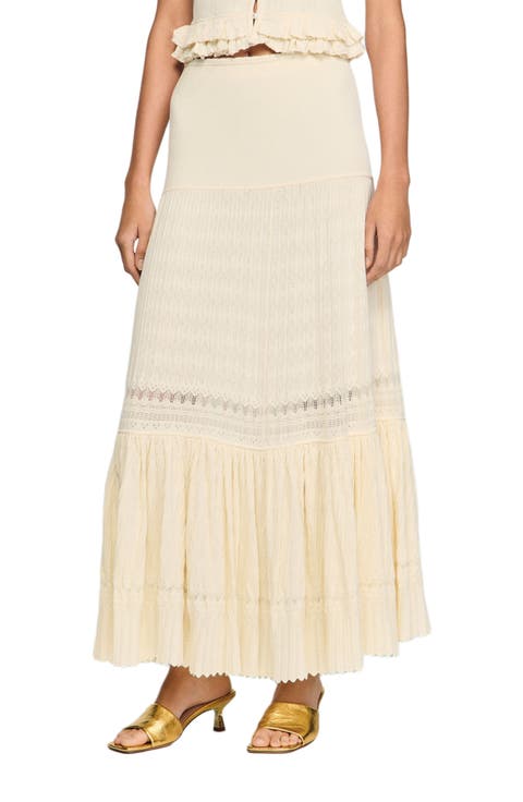 Long knit skirt
