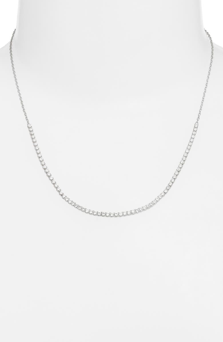 Nordstrom Dainty Cubic Zirconia Tennis Necklace, Alternate, color, 