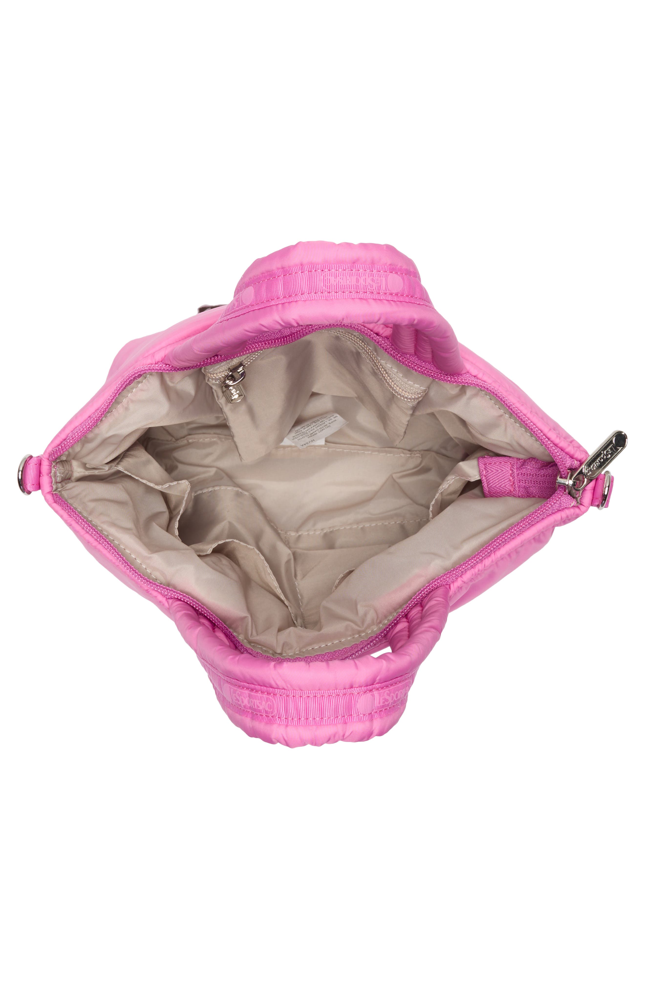 LeSportsac Puffy Mini Satchel, Alternate, color, Strawbery Pink Sheen