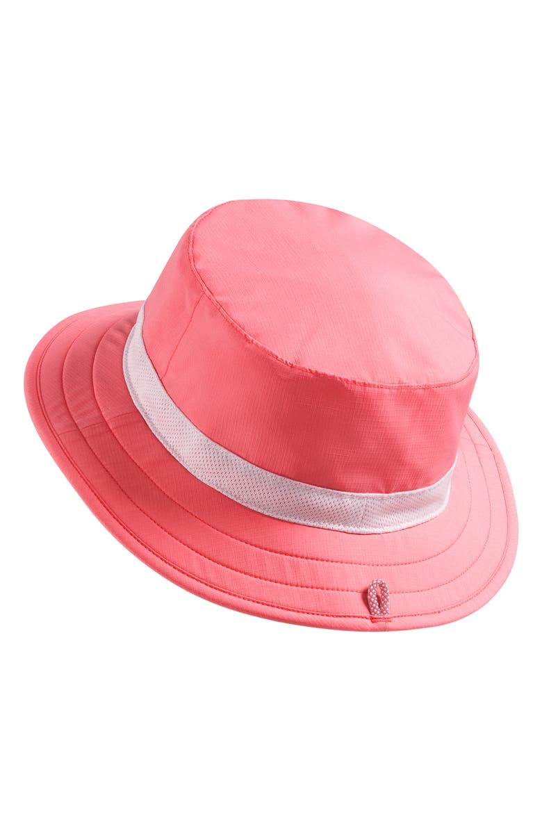 The North Face Kids' Class V Reversible Bucket Hat, Alternate, color, Coral Crush Logo Weather Topo