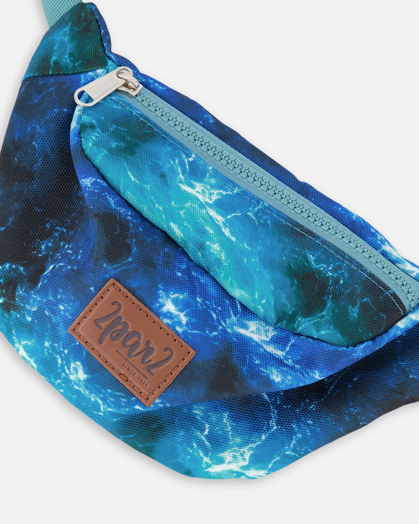 Deux par Deux Adjustable Straps Wave Fanny Pack, Alternate, color, Blue Wave Print