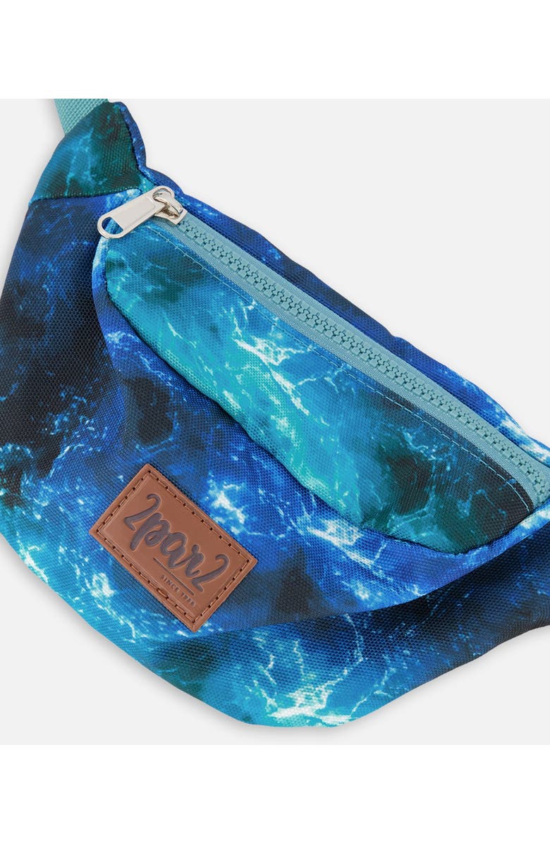 Deux par Deux Adjustable Straps Wave Fanny Pack, Alternate, color, Blue Wave Print