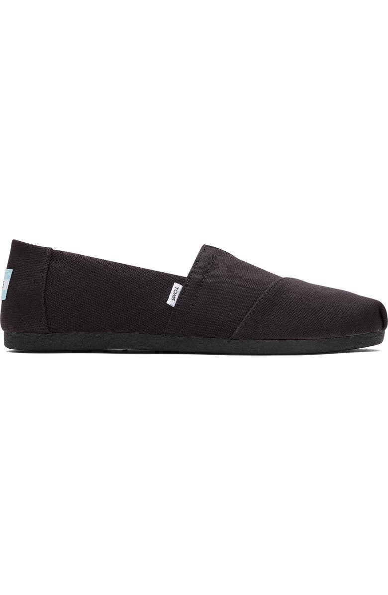 TOMS Alpargata Slip-On, Alternate, color, Black Solid/Black
