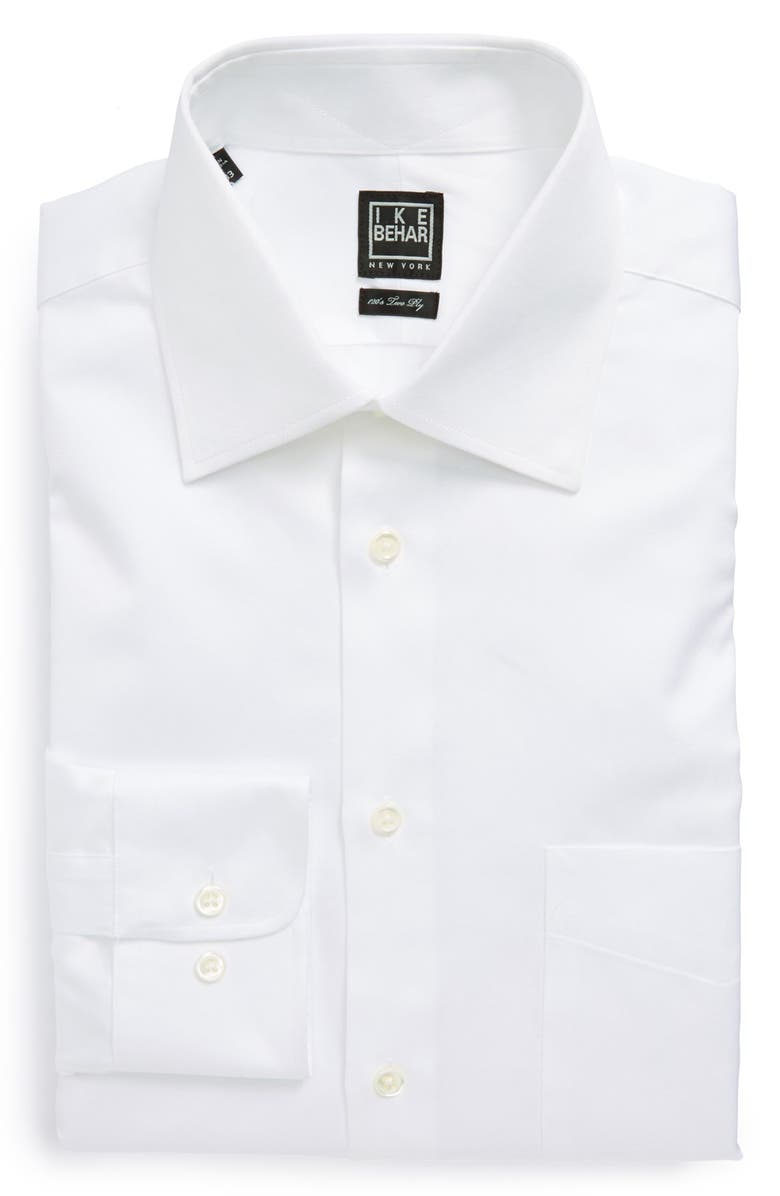 Ike Behar Regular Fit Solid Dress Shirt, Main, color, 