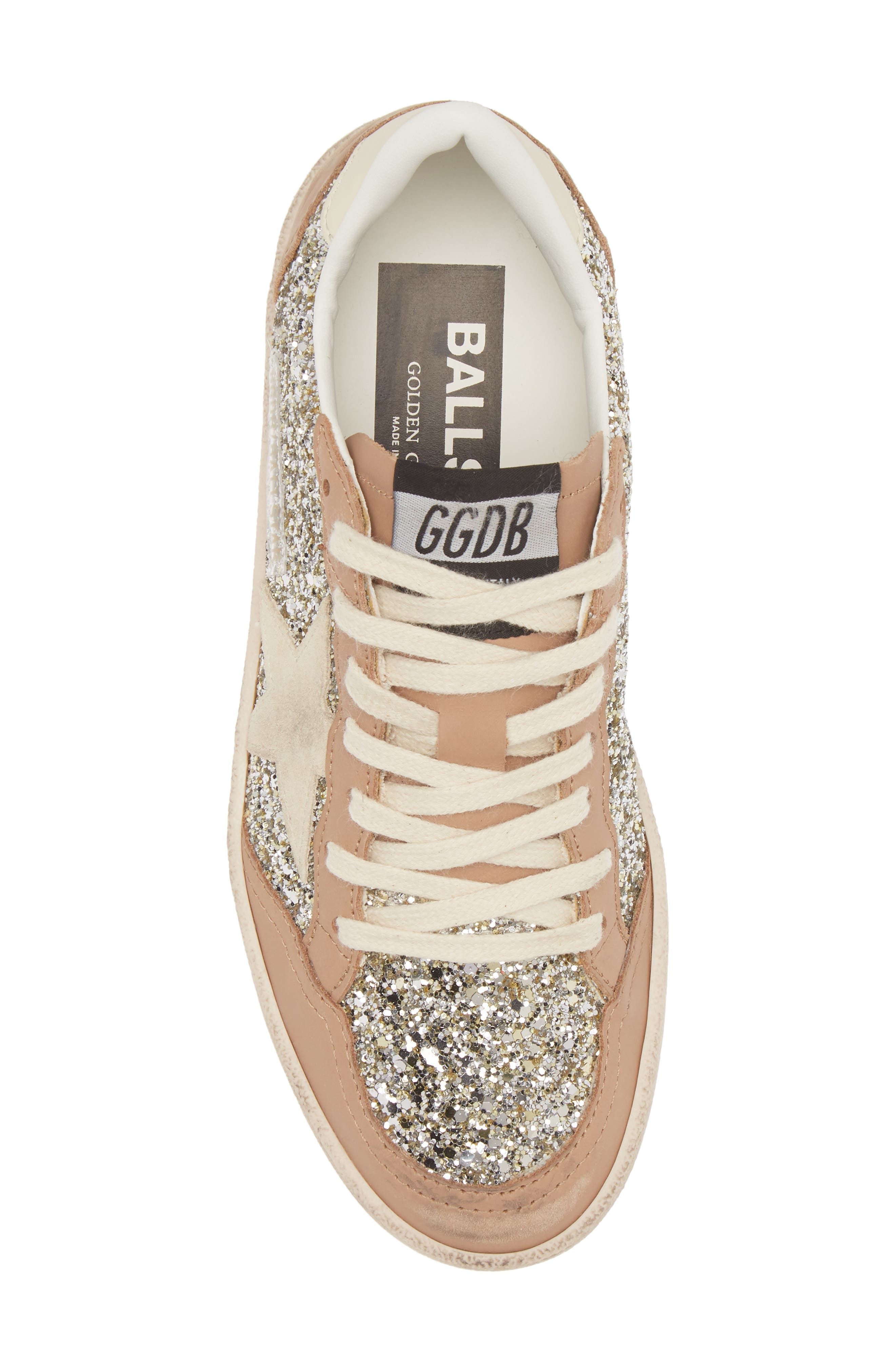 Golden Goose Ball Star Glitter Sneaker, Alternate, color, 