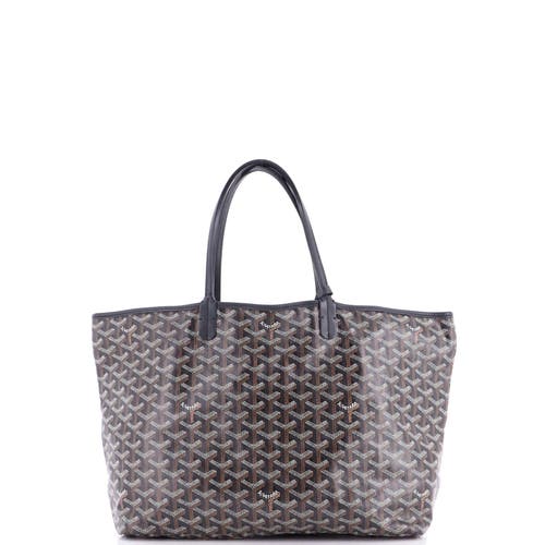 Pre-owned Goyard  Goyard Saint Louis Tote Coated Canvas Pm In Black
