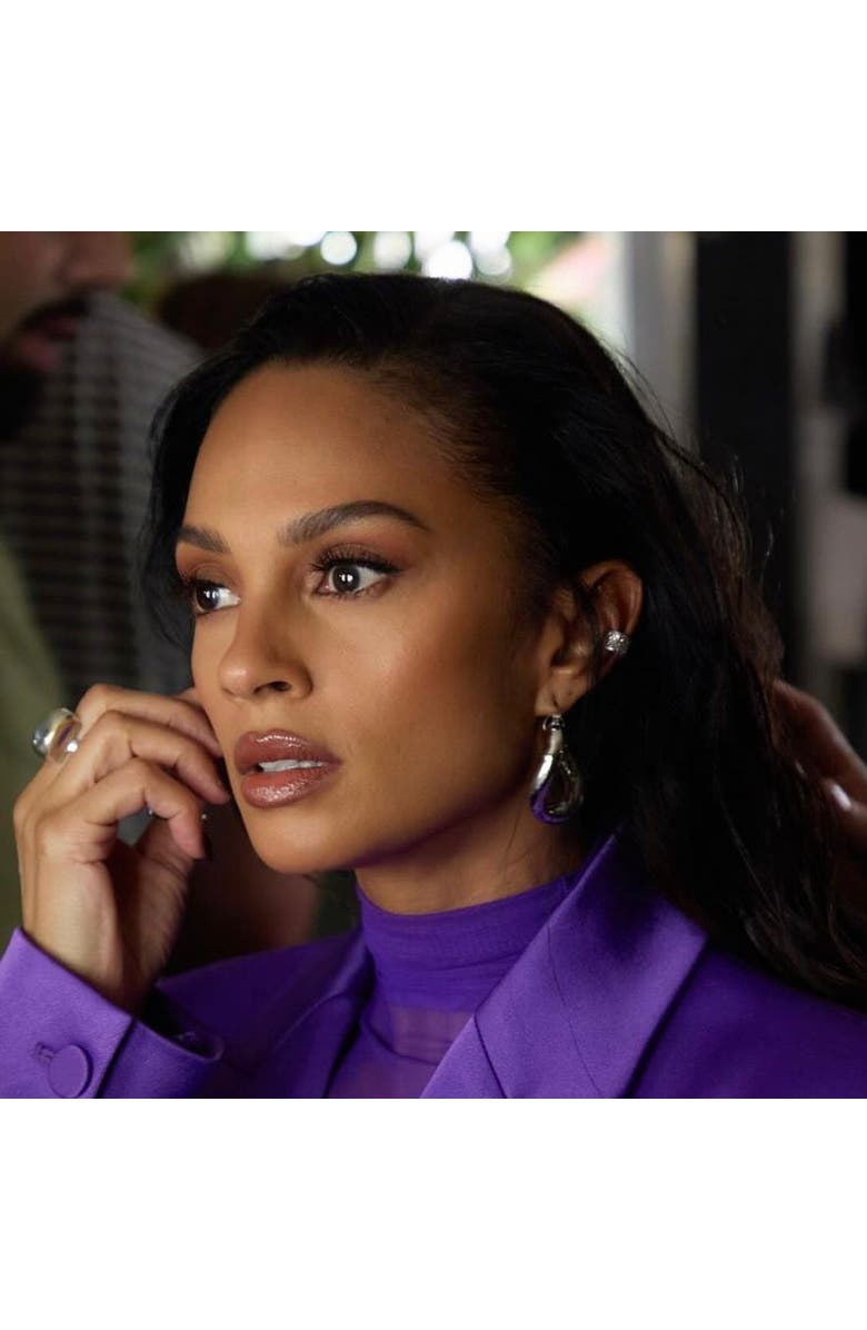 Lucy Quartermaine Hula Ear Cuff, Alternate, color, Sterling Silver