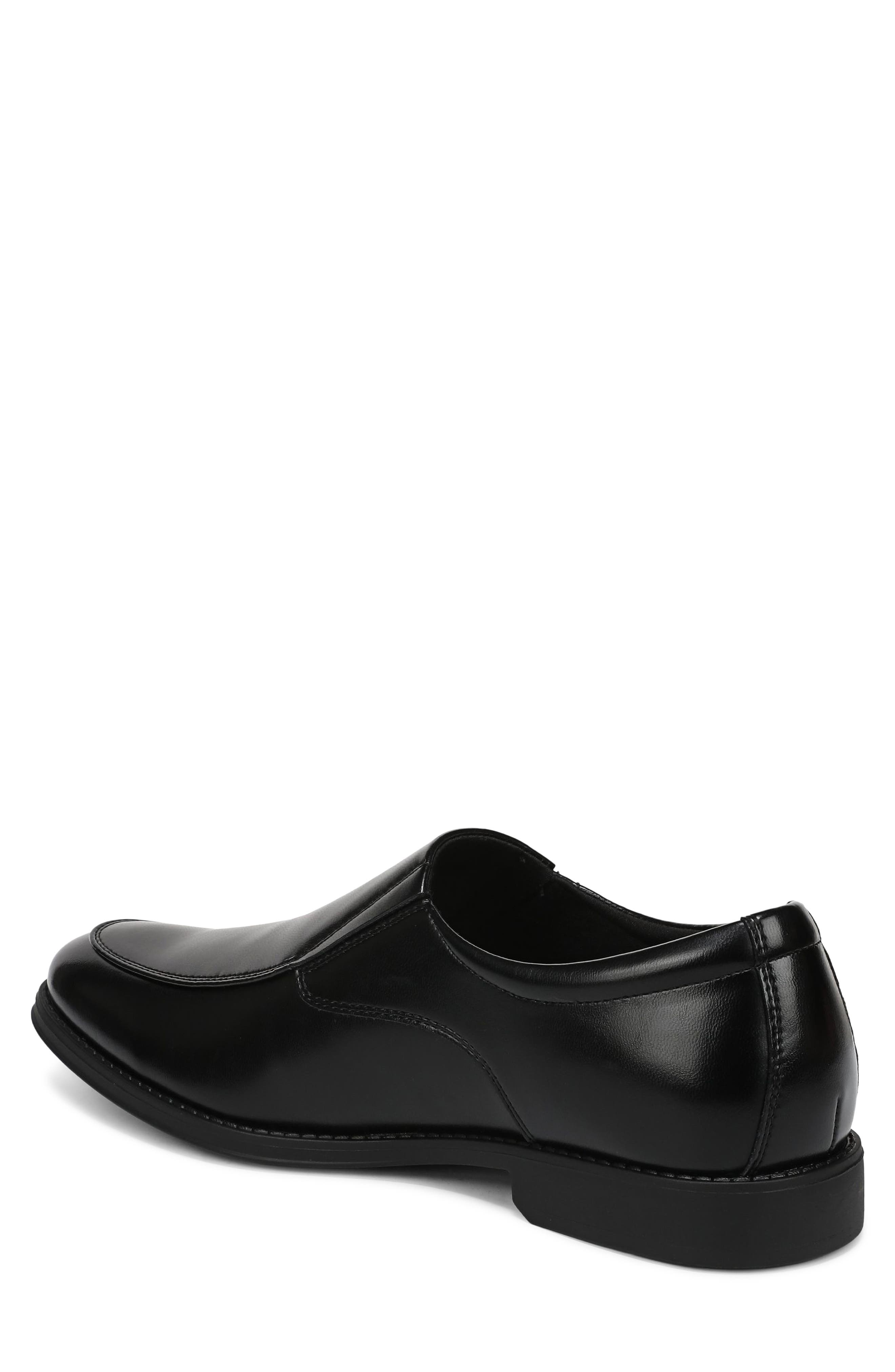 Stuart Faux Leather Slip On, Alternate, color, BLACK FAUX LEATHER
