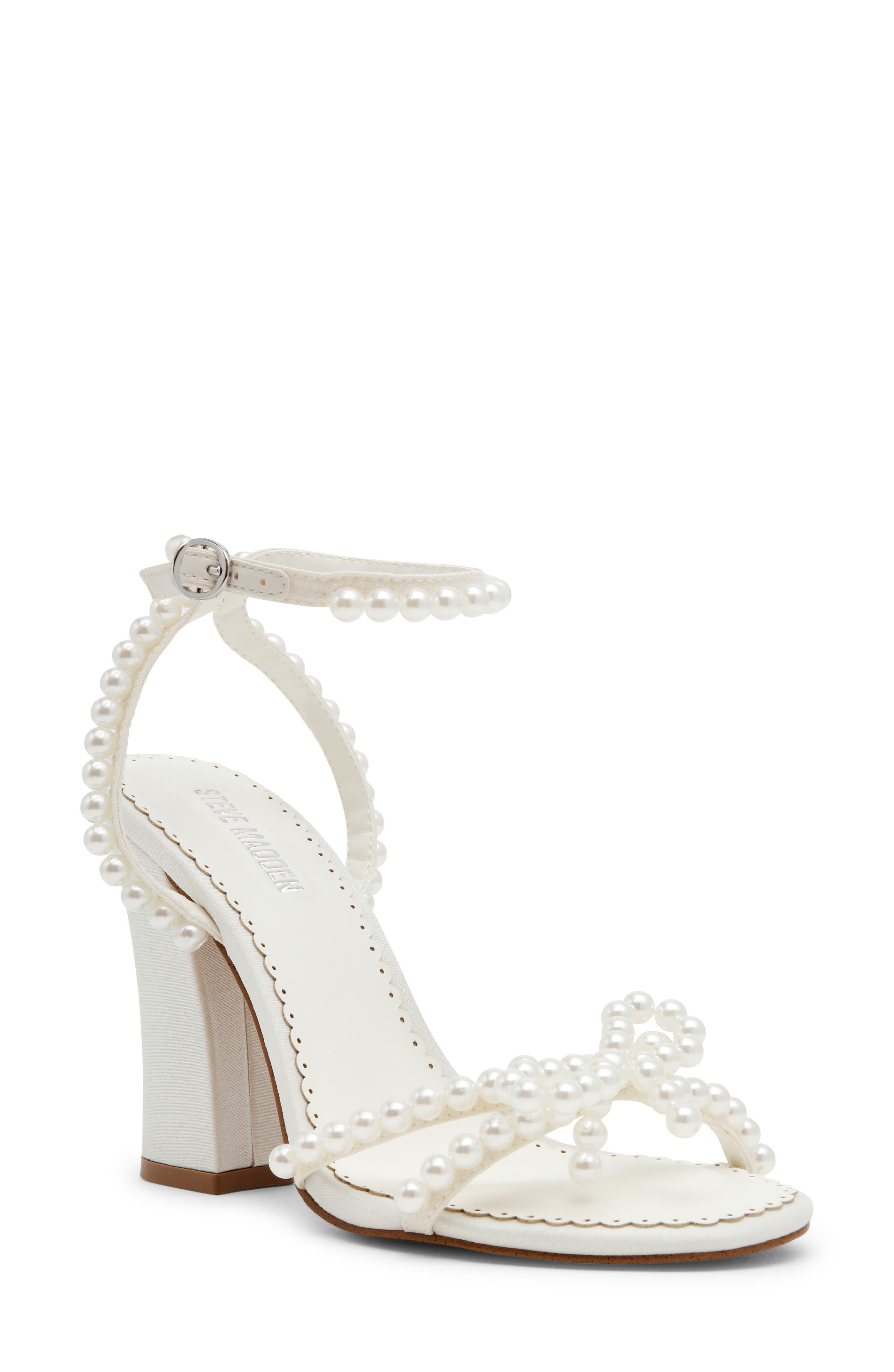 Steve Madden Hara Ankle Strap Sandal, Main, color, Ivory Pearl