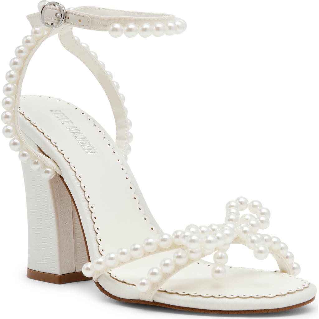 Steve Madden Hara Ankle Strap Sandal In White