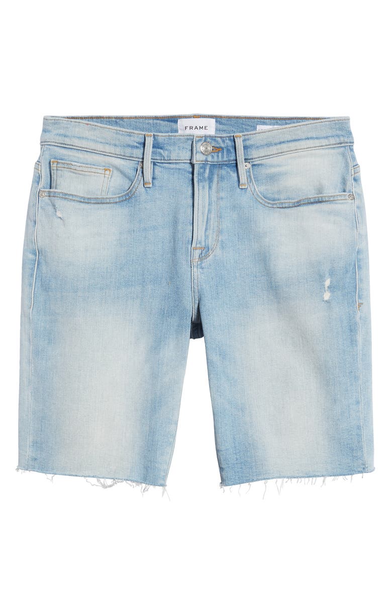 FRAME L'Homme Cutoff Denim Shorts, Alternate, color, Bates Rips