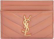 Saint Laurent Cassandra Matelassé Leather Card Case