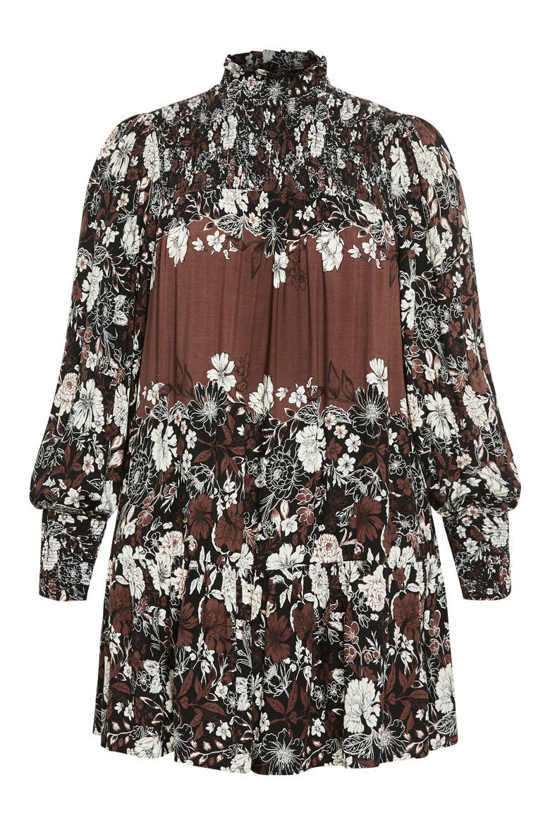 Cassia Long Sleeve Shift Dress, Alternate, color, COCO FLORAL PLC