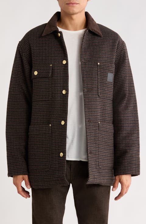 Lowis Brushed Houndstooth Chore Coat
