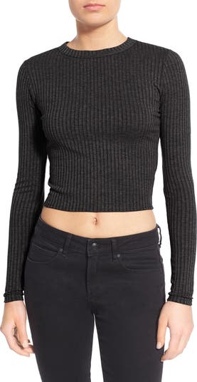BP. Ribbed Long Sleeve Crop Top | Nordstrom