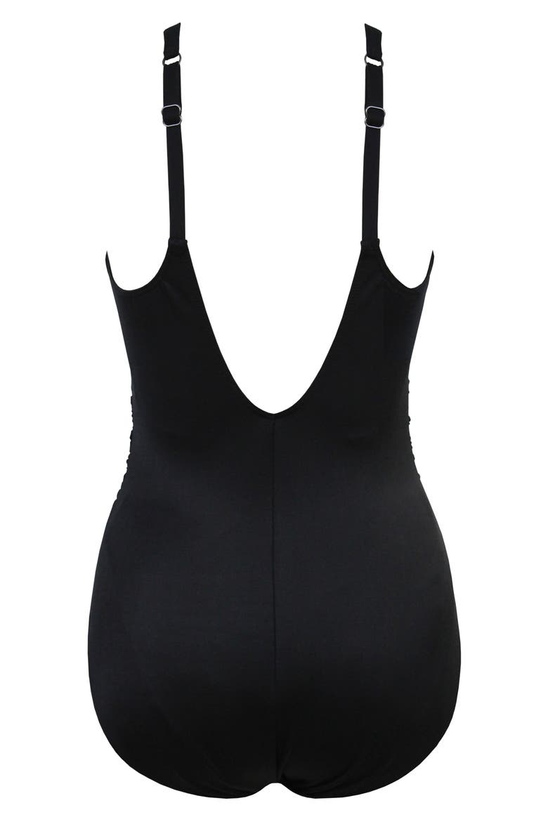 Rock Solid Aphrodite One-Piece Swimsuit, Alternate, color, BLACK