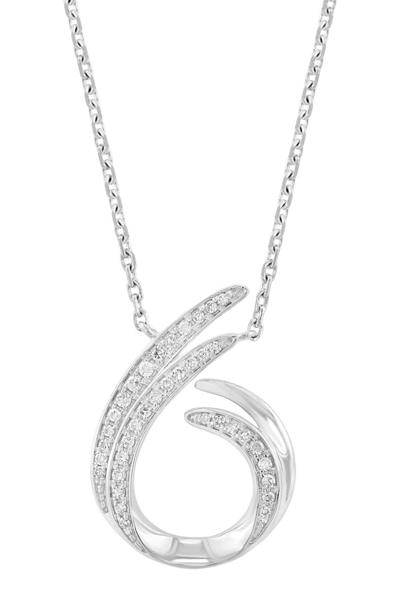 EFFY 14K White Gold Diamond Pendant Necklace, Alternate, color, 