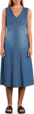 Wash Lab Denim Charlotte Denim Midi Dress