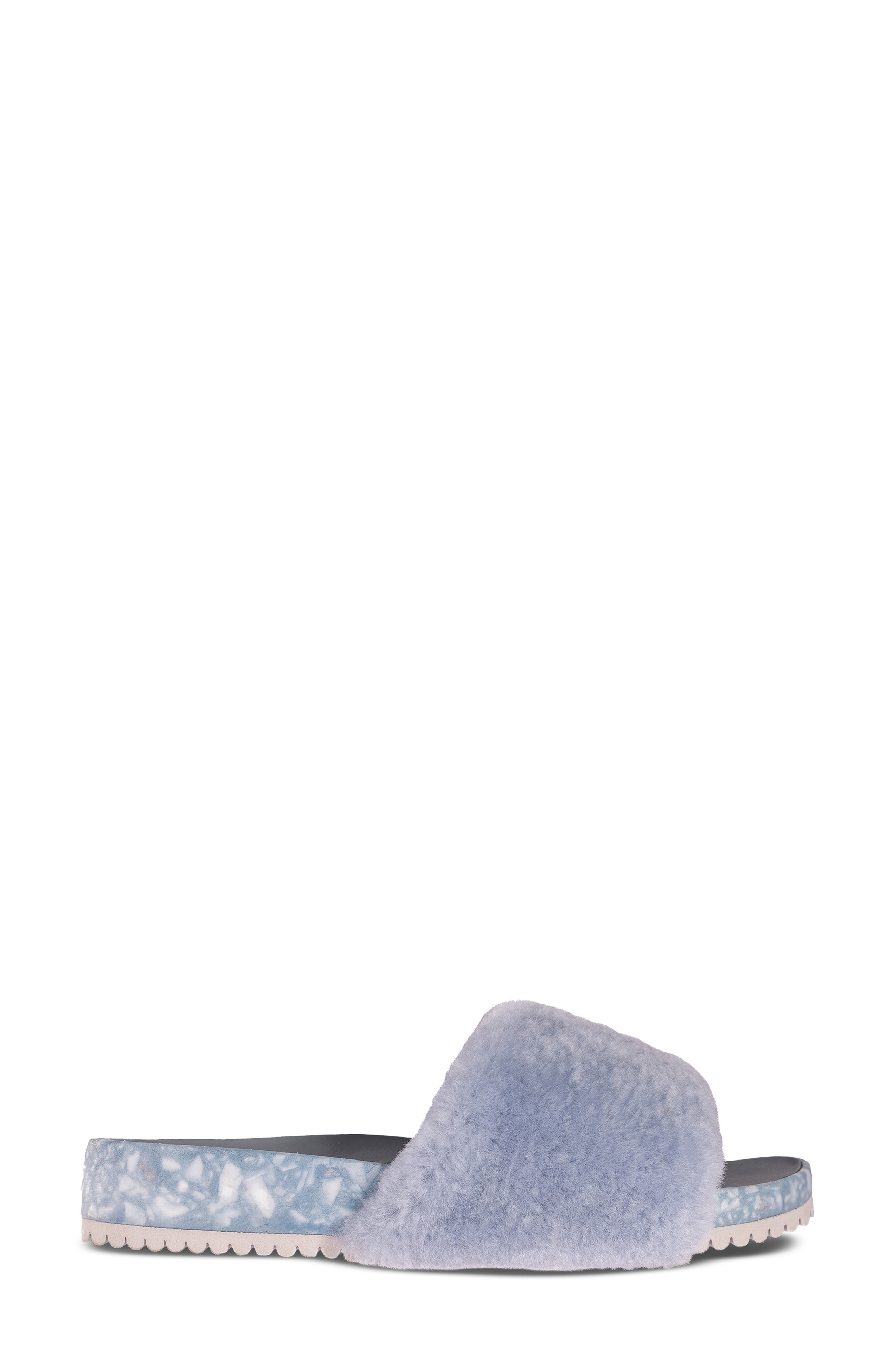 San Ysidro Genuine Shearling Slide Sandal, Alternate, color, FOG