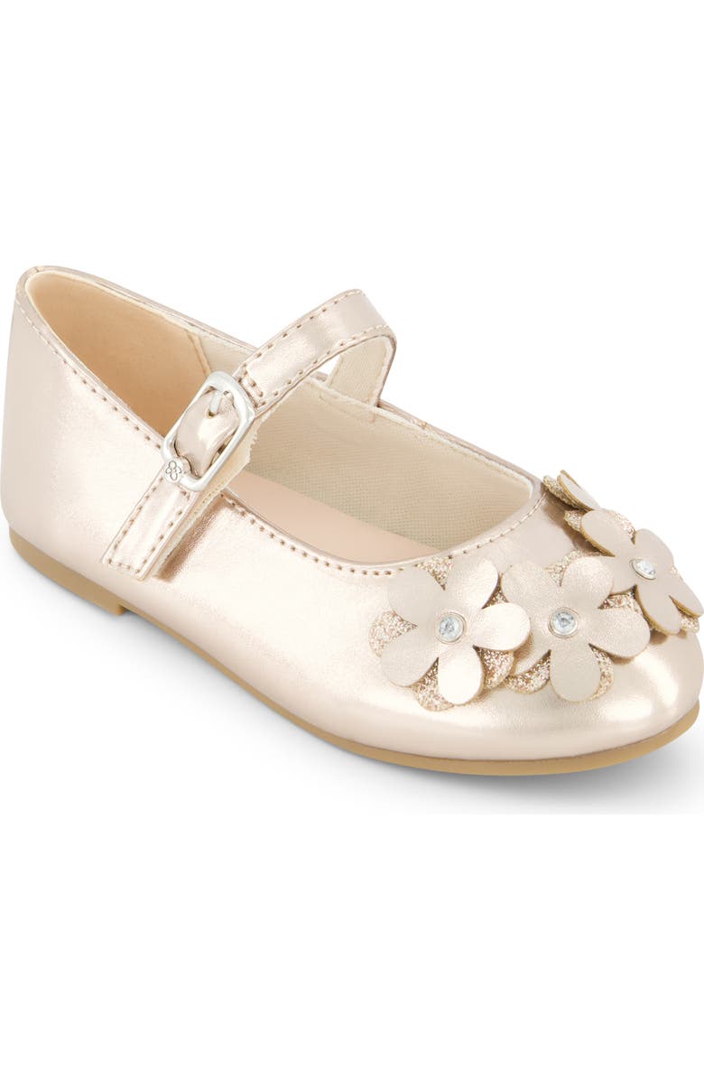 Jessica Simpson Kids' Amy Petal Mary Jane Flat, Main, color, Champagne
