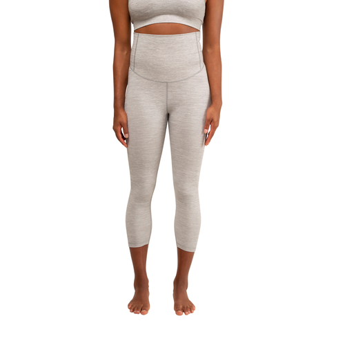 Modern Eternity Maternity Ella Activewear Seamless Maternity Leggings In Gray