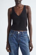 Brandon Maxwell The Reese Cashmere & Silk V-Neck Tank